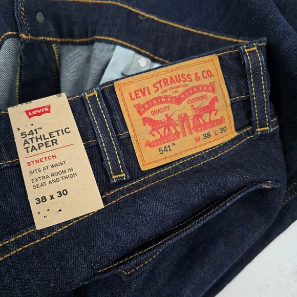 NWT Levi's 541 athletic taper jeans blue 38x28 denim mens 5673 - Picture 11 of 12